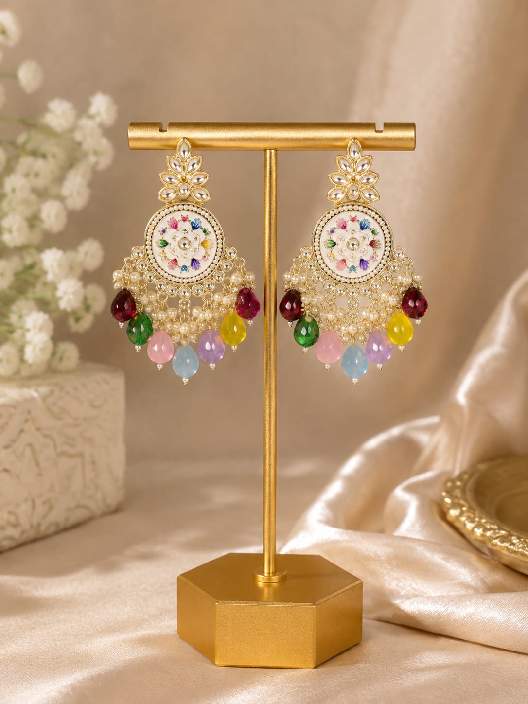Meher Multicolour Pearl Earrings