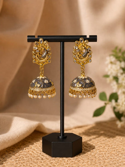 Shahi Mor Jhumka Earrings