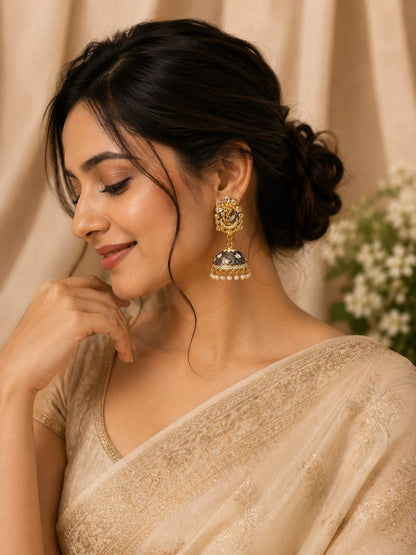 Shahi Mor Jhumka Earrings